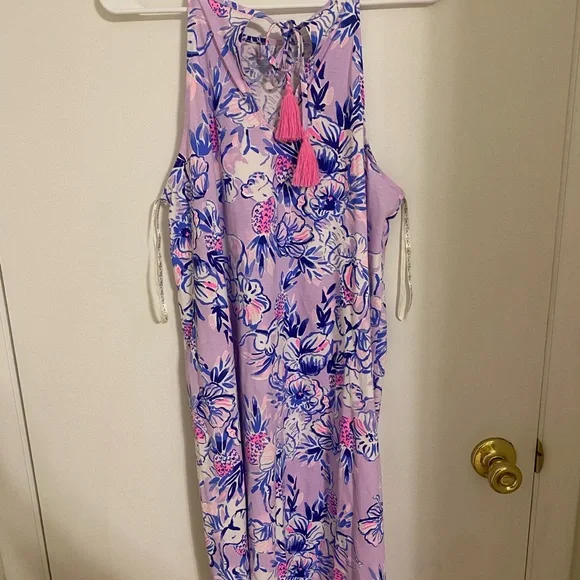 Lilly Pulitzer Margot Halter Knit Swing Dress trunks in air - Picture 3 of 5